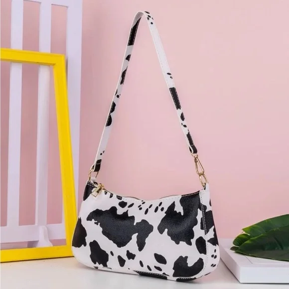 Cow Pattern Shoulder Bag - Picture 2 of 4